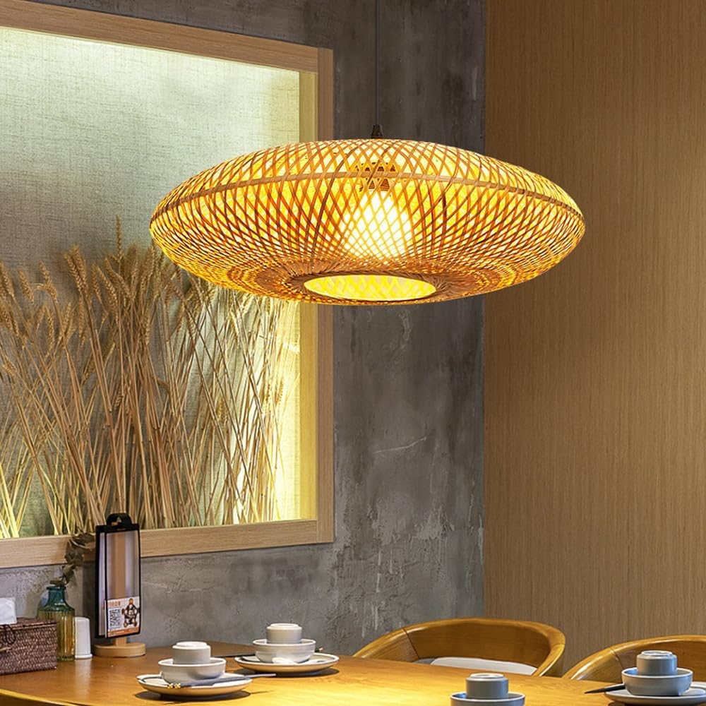 Treasure of the Dawn Bamboo Rattan Pendant Light T2123