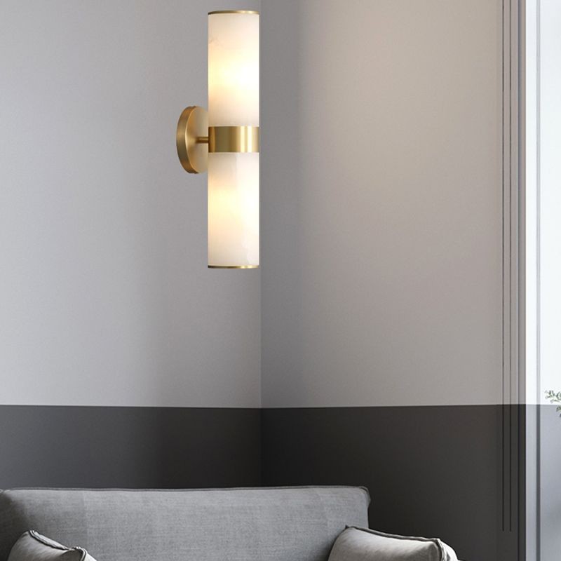 Modern Double Head Metal Brass Stone Vanity Wall Lamp M67