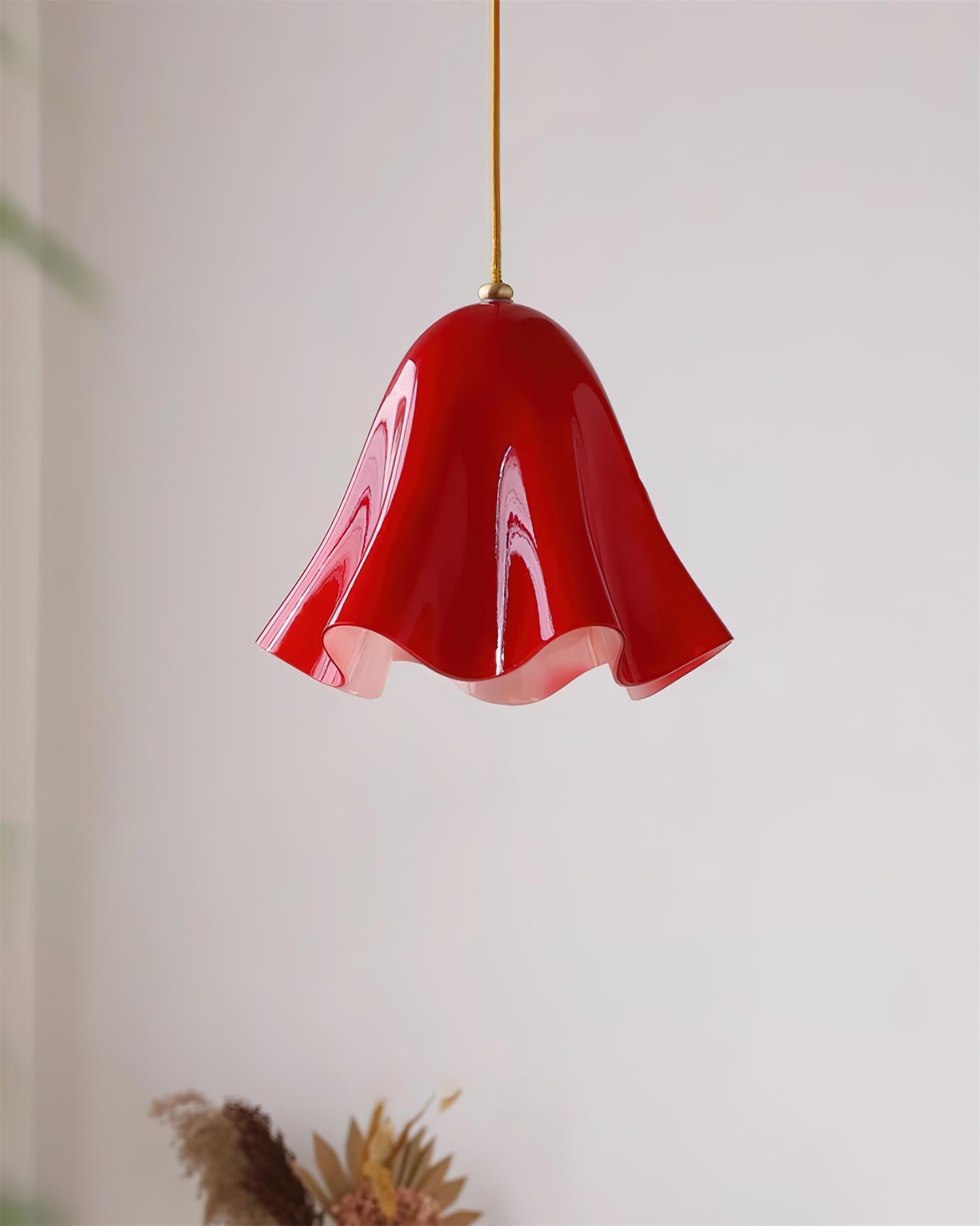 Bellina Wavy Edge Glass Pendant - French Style Light for Kitchen T279