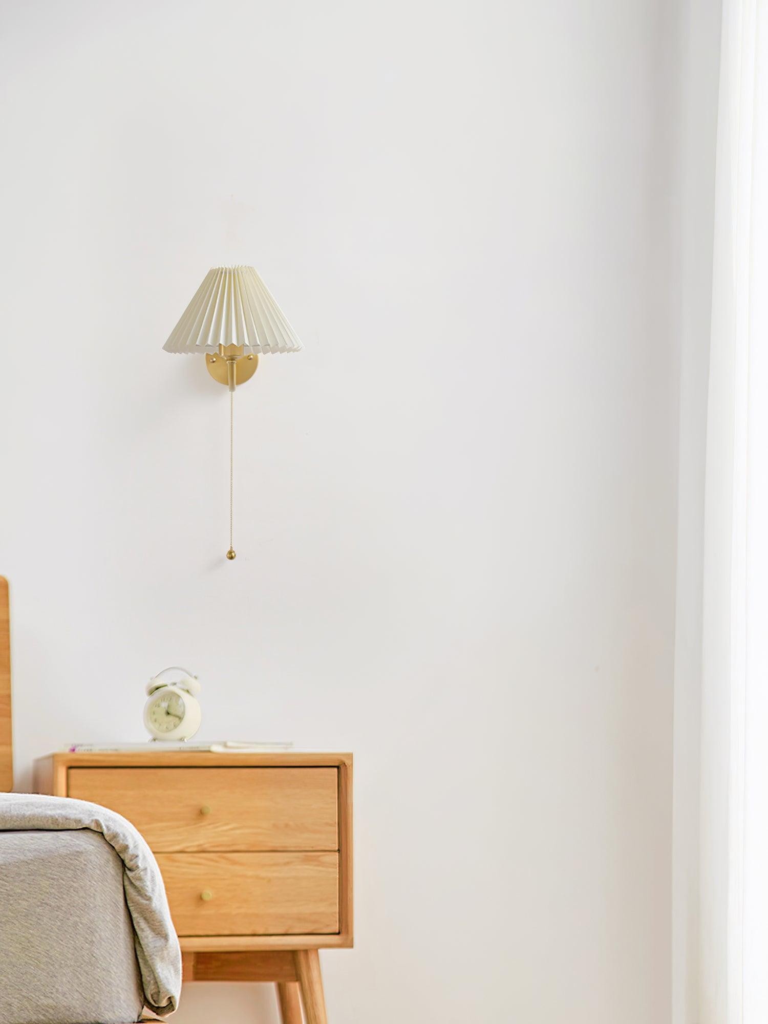 Modern Minimalist Luxury Fabric Brass Wall Lamp For Living Room M331