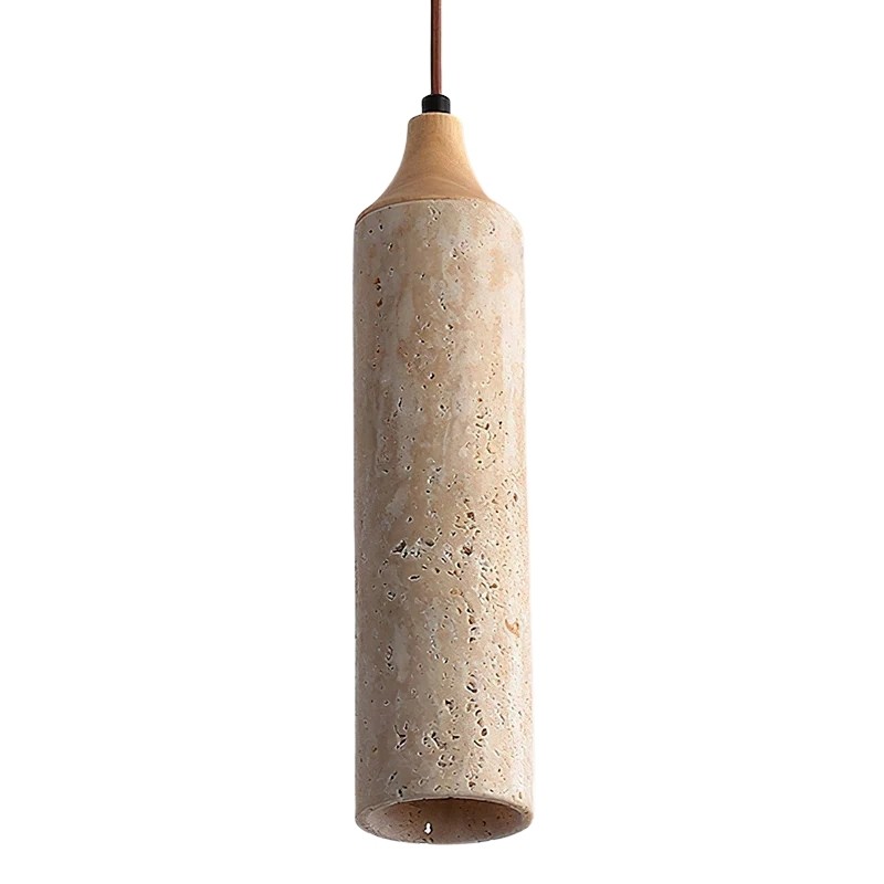 Modern Wabi-Sabi Travertine Pendant Lamp for Minimalist Spaces S271