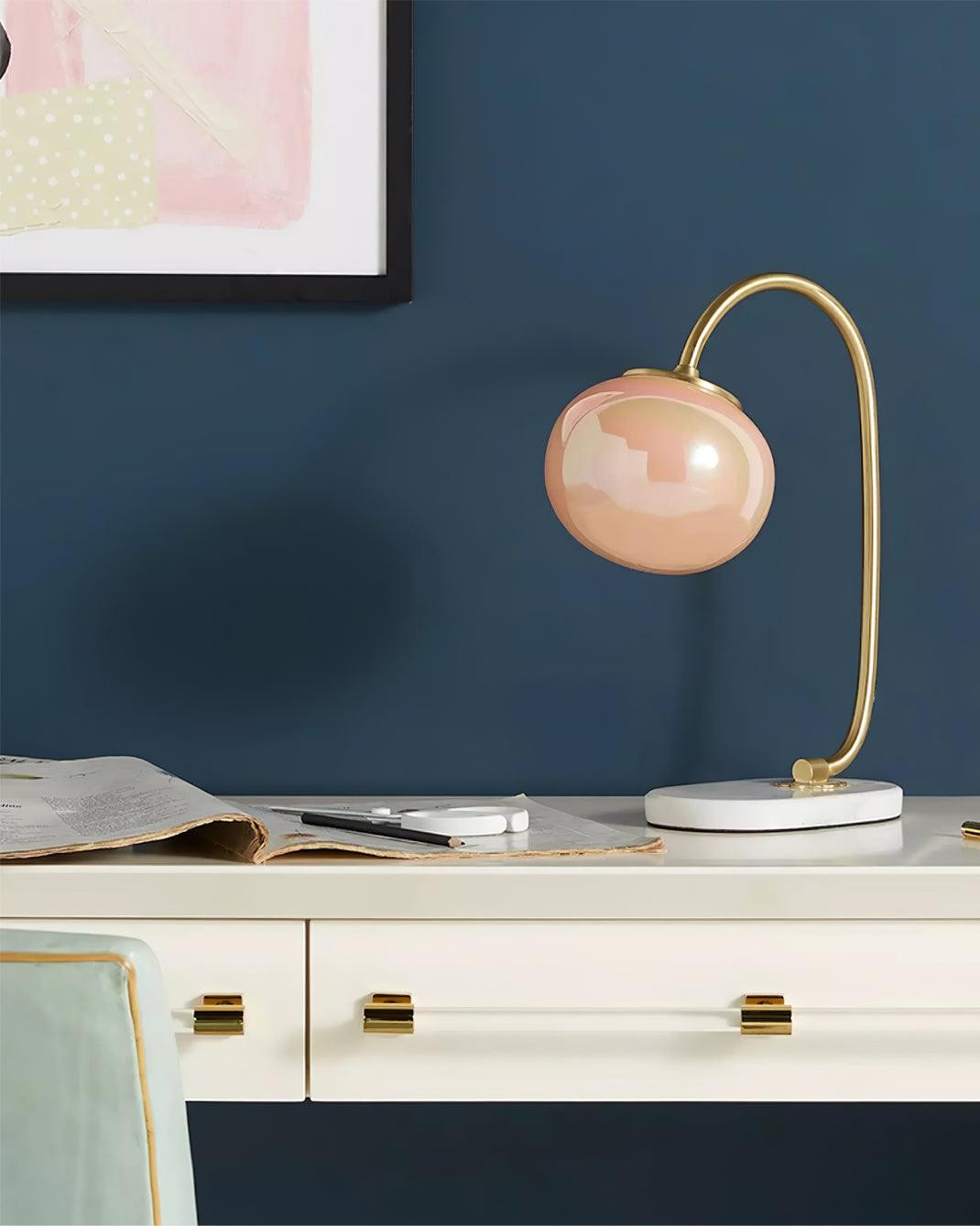 Scandinavian Cream Ball Table Lamp For Living Room M348