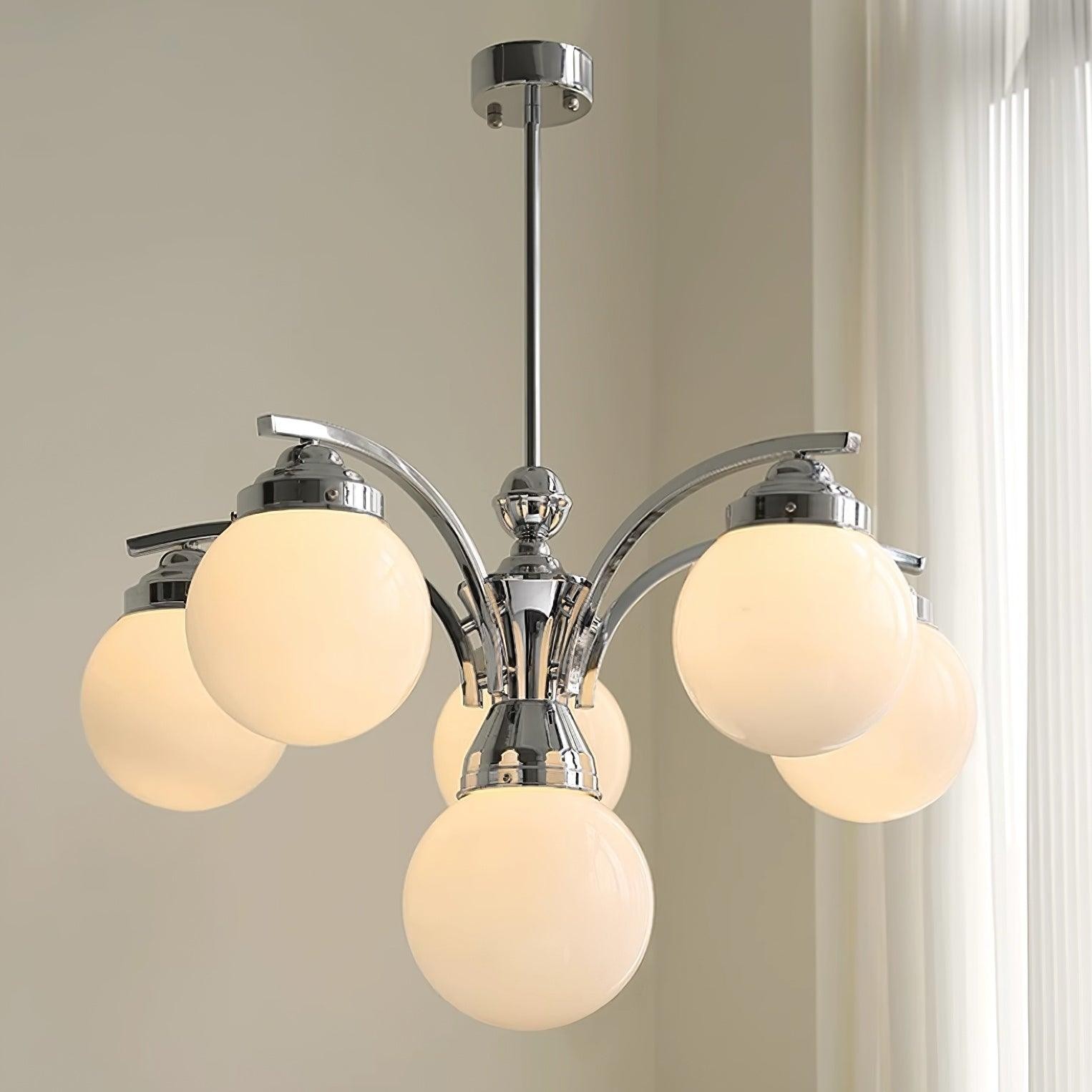 French Elegant Glass Orb Chandelier M427