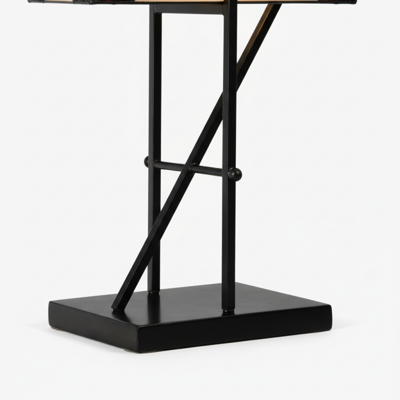 TF Manchester Table Lamp - Vintage-Inspired Stained Glass Table Light for Reading Nook or Bedroom T898
