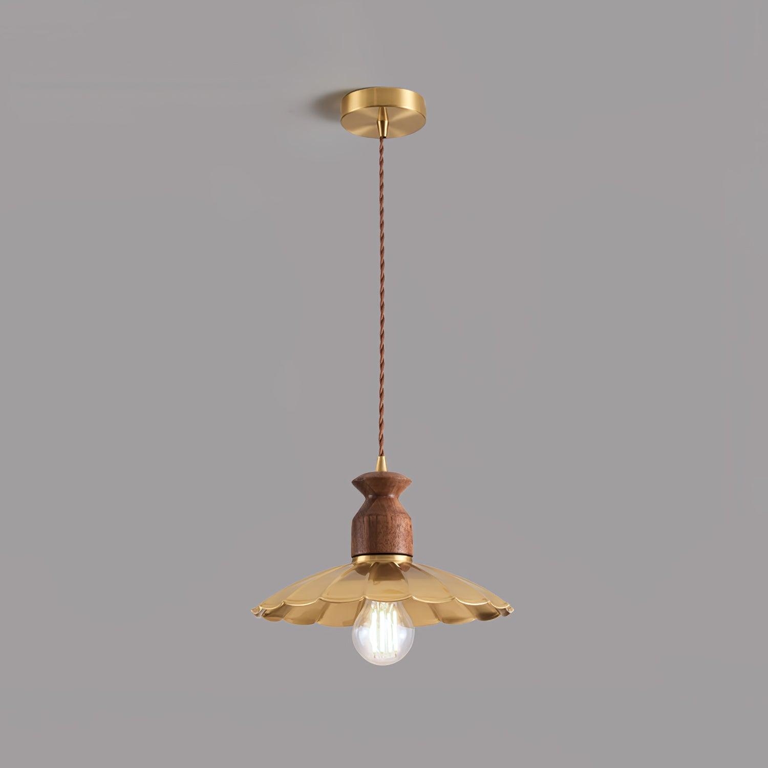 Brass Crest Pendant Light T1581