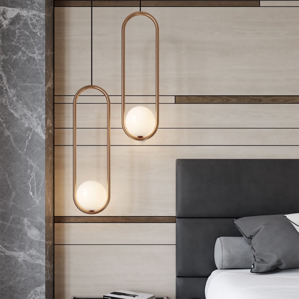 Halozen Pendant Lamp - Elegant Metal and Glass Pendant for Living Room