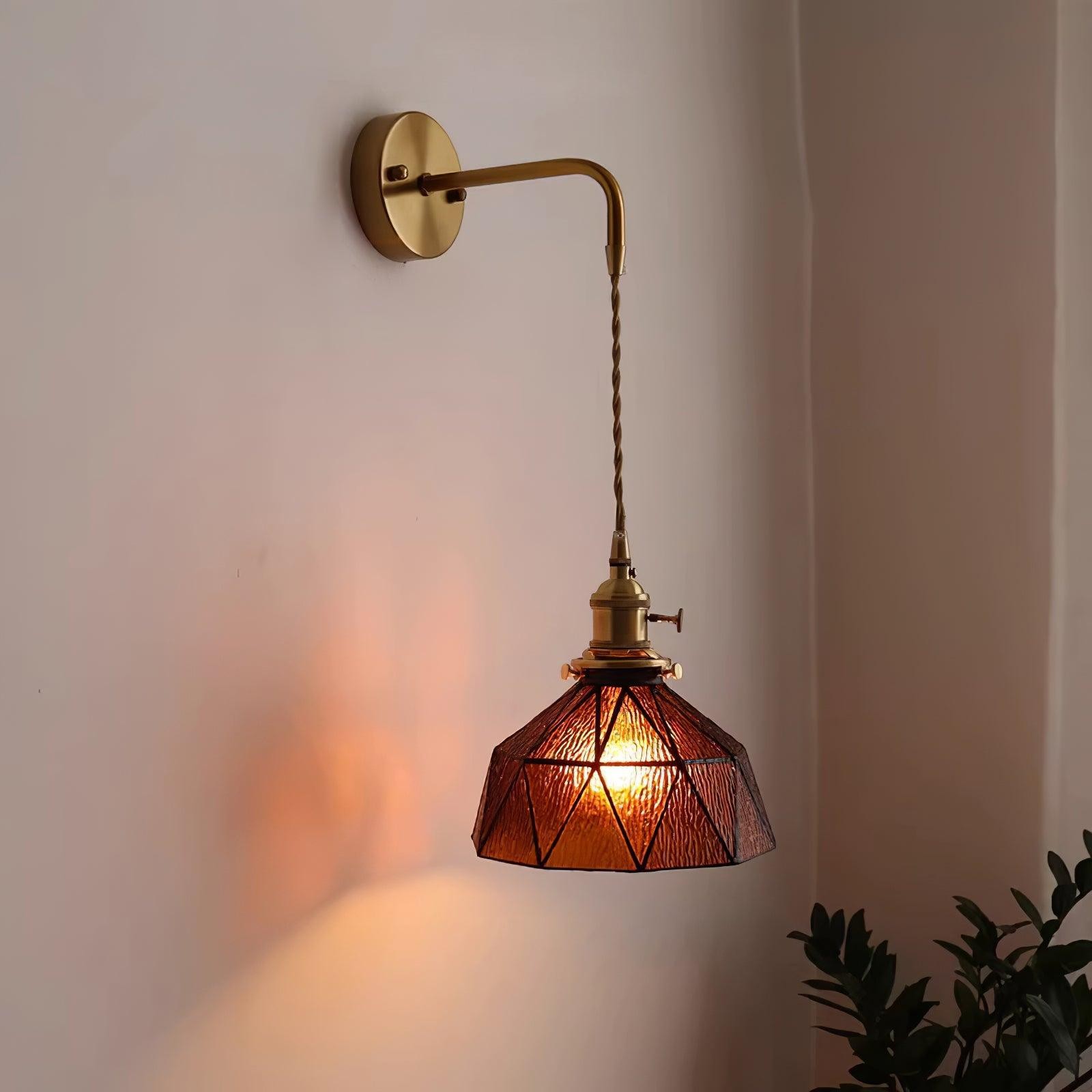 Retro Pastoral Glass Wall Lamp M109