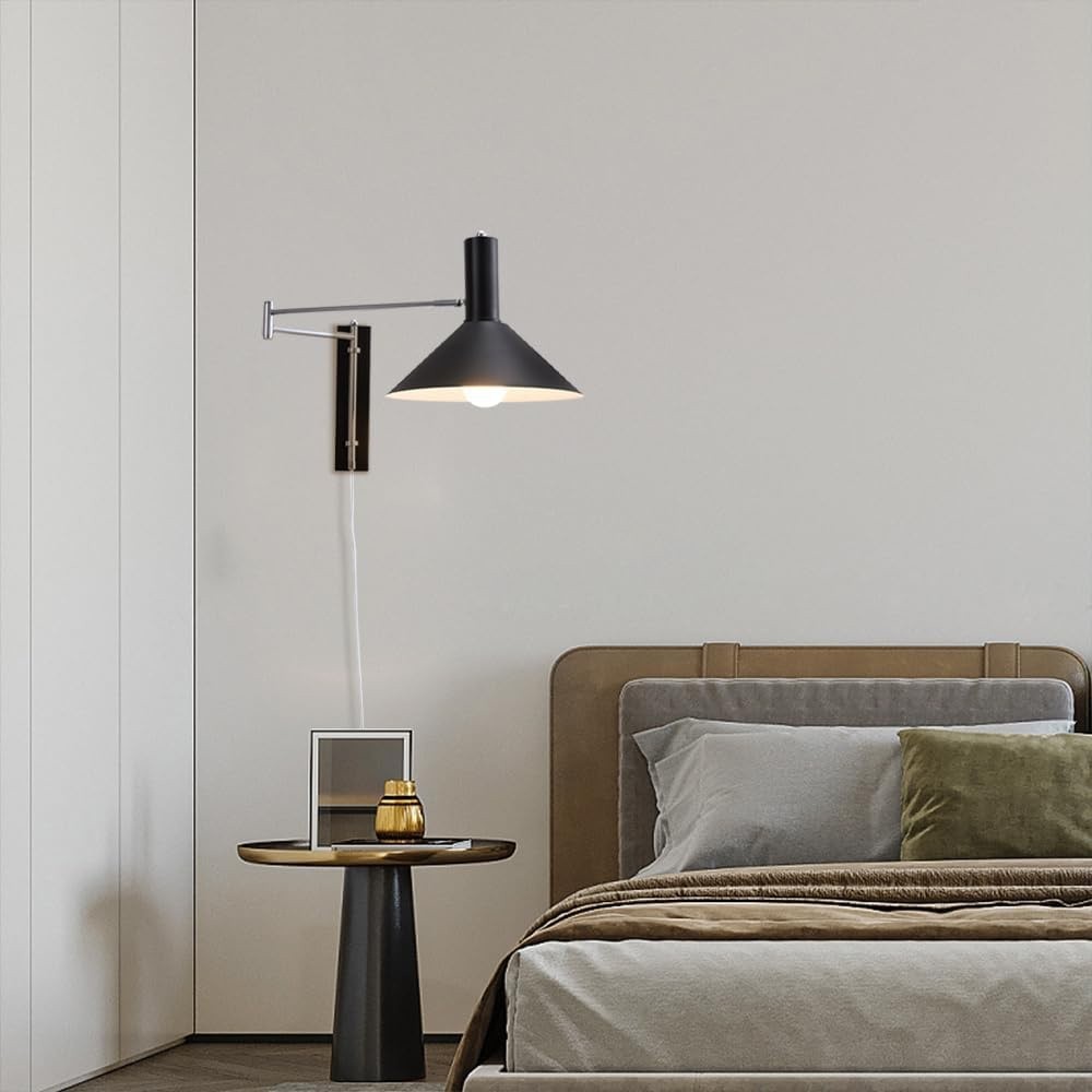 Classic Modern Swing Arm Adjustable Bedside Reading Wall Lamp M19