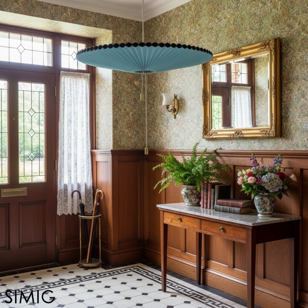 Méduse Pendant Light - Light Blue Papery Design for Modern Interiors