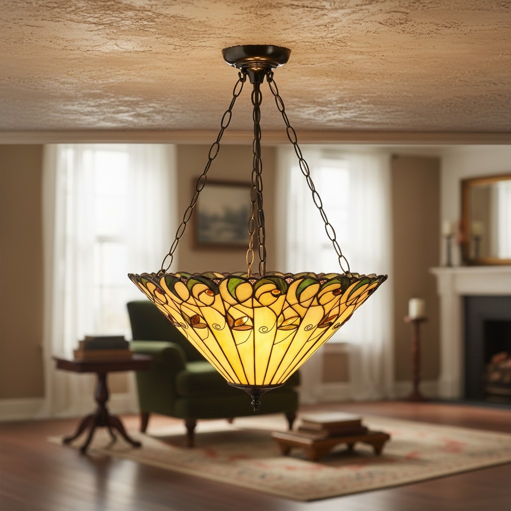 TF Jamelia Light - Decorative Art Glass - Flush Mount Timeless Style for Hallway T1041
