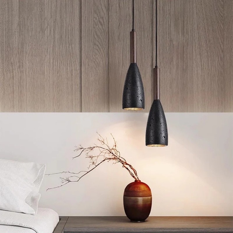 Travertine Pendant Light with Japanese Minimalist Design S287