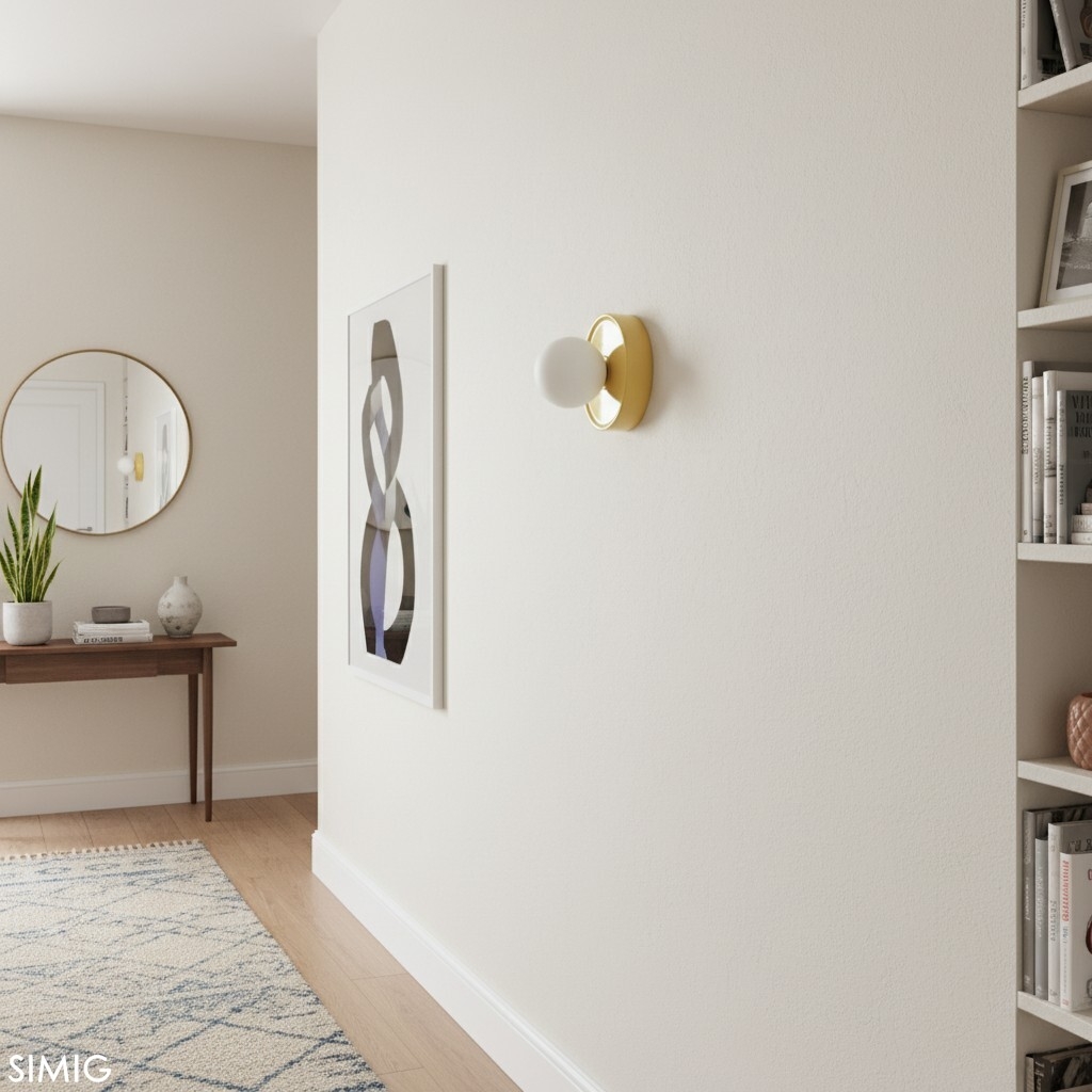 Solna Round Wall Lamp - Modern Glass and Ceramic for Bedroom T745