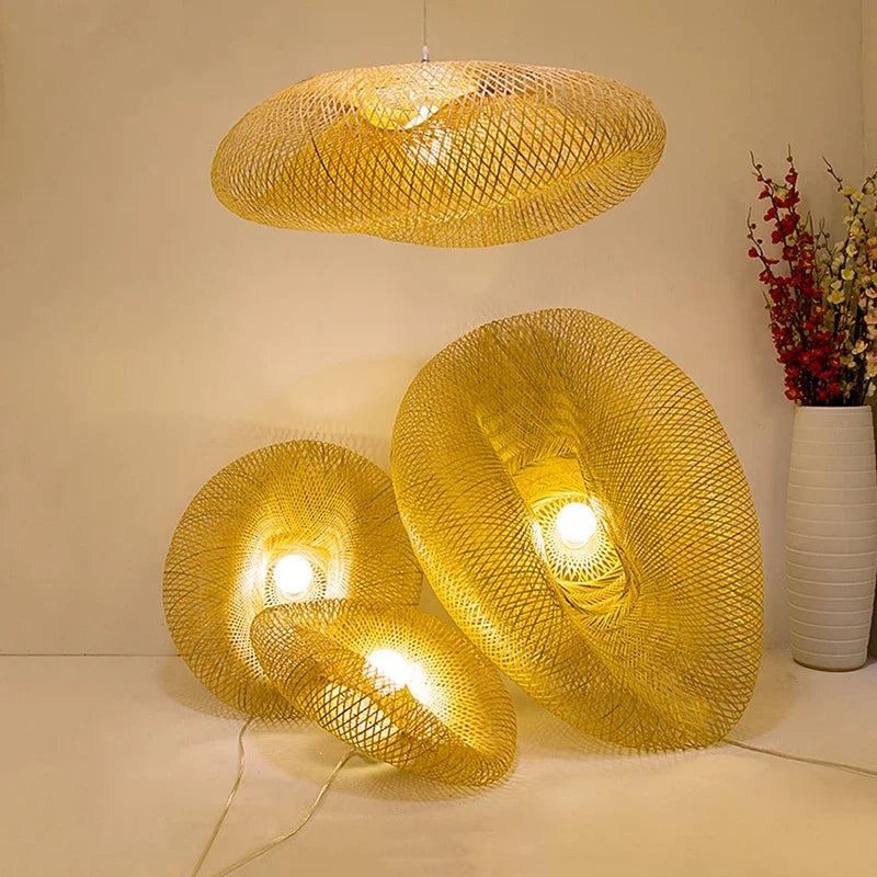 Aira Handwoven Natural Bamboo Pendant Light T1997