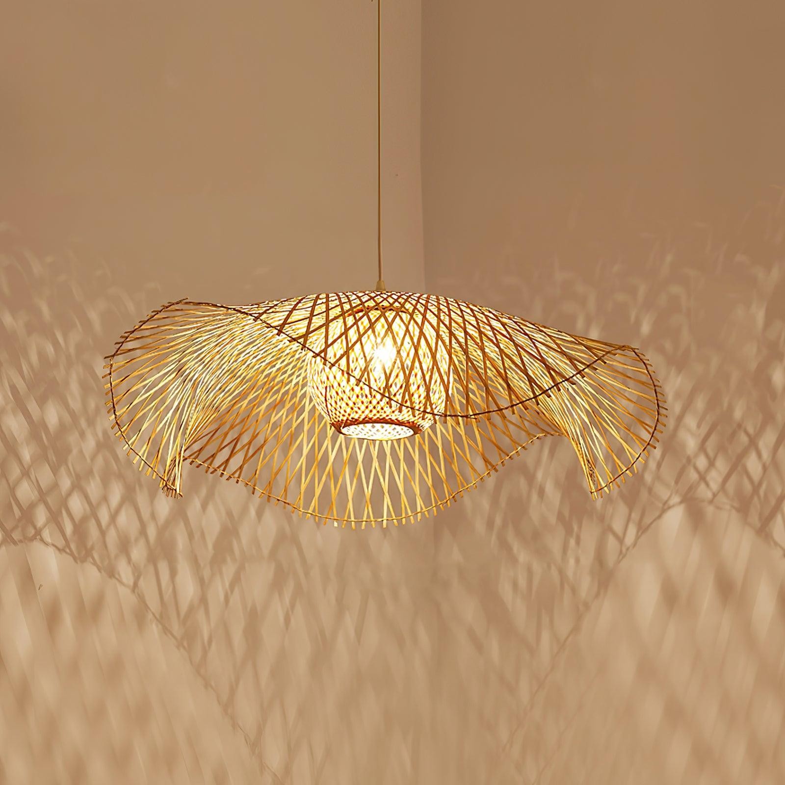 Bamboo Lotus Leaf Pendant Lamp P004