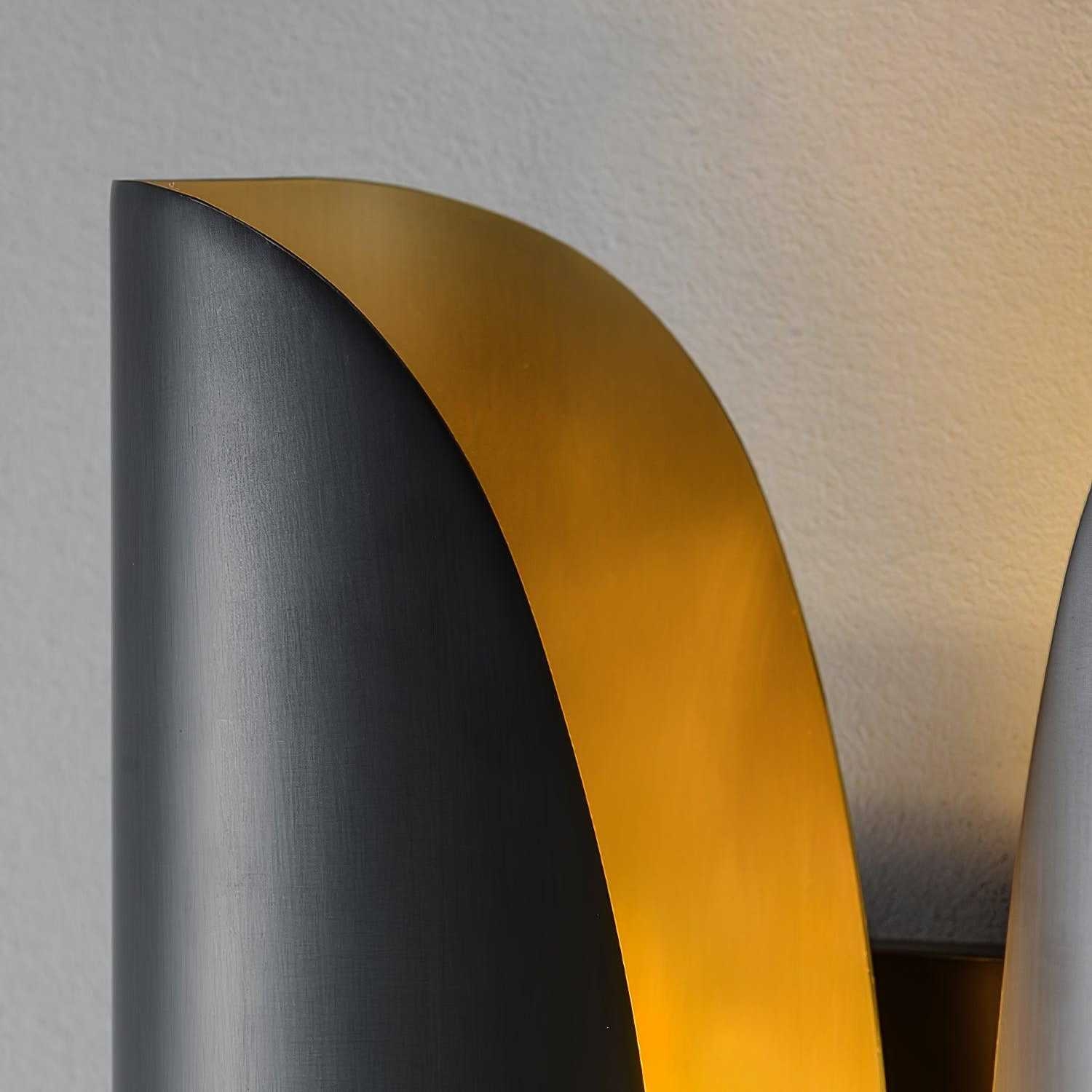 Auregon Artistic Sculptural Wall Sconce – Abstract Coiled Metal Wall Light for Hallway or Living Room T1095