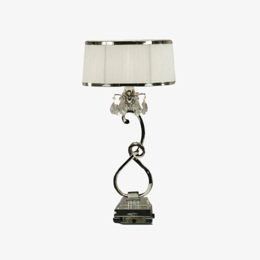 Talonis Decorative Crystal Table Lamp - Curved Metal Style for Home Interiors T951