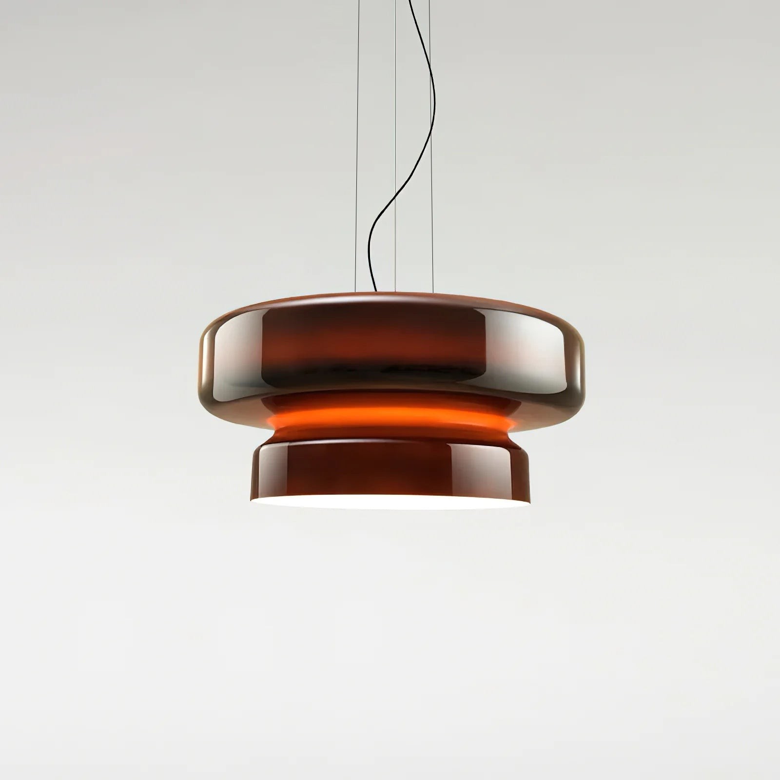 Minimalist Pendant Light - Bohemian Glass and Metal for Dining Room M388