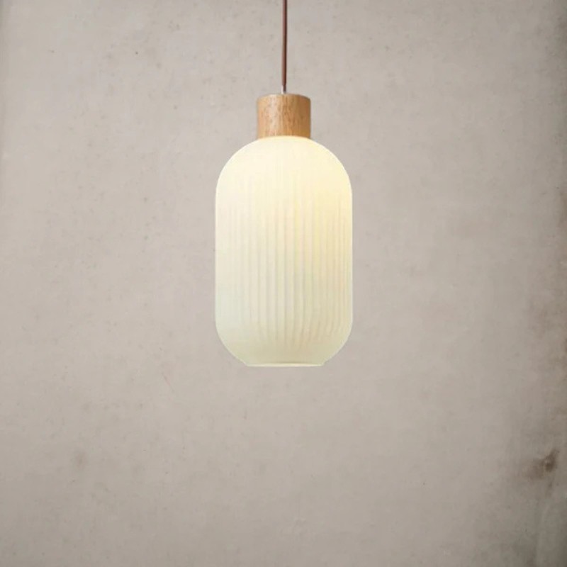 Nordic Ribbed Glass Pendant Light S135