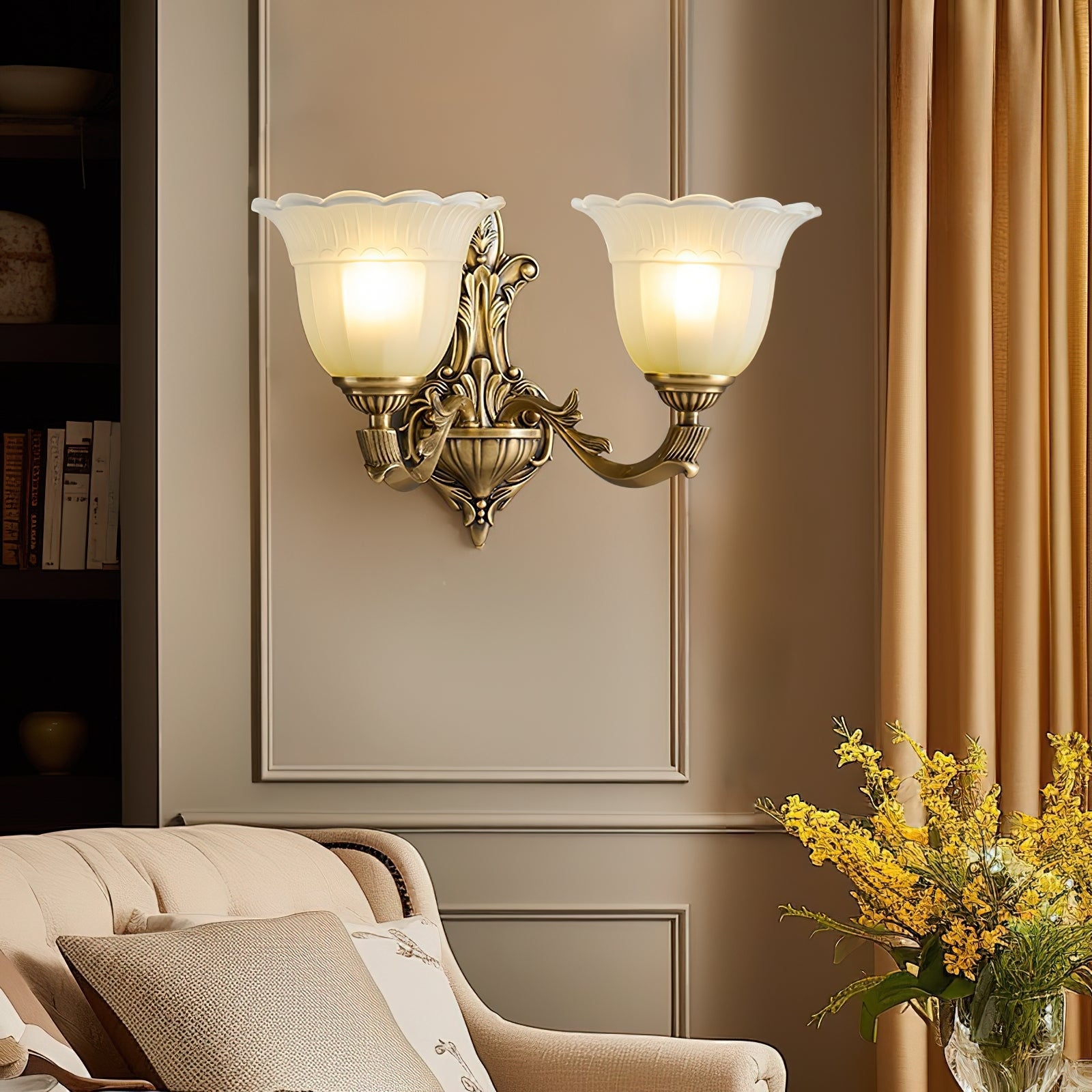 Bloom Flower Brass Sconce T1855