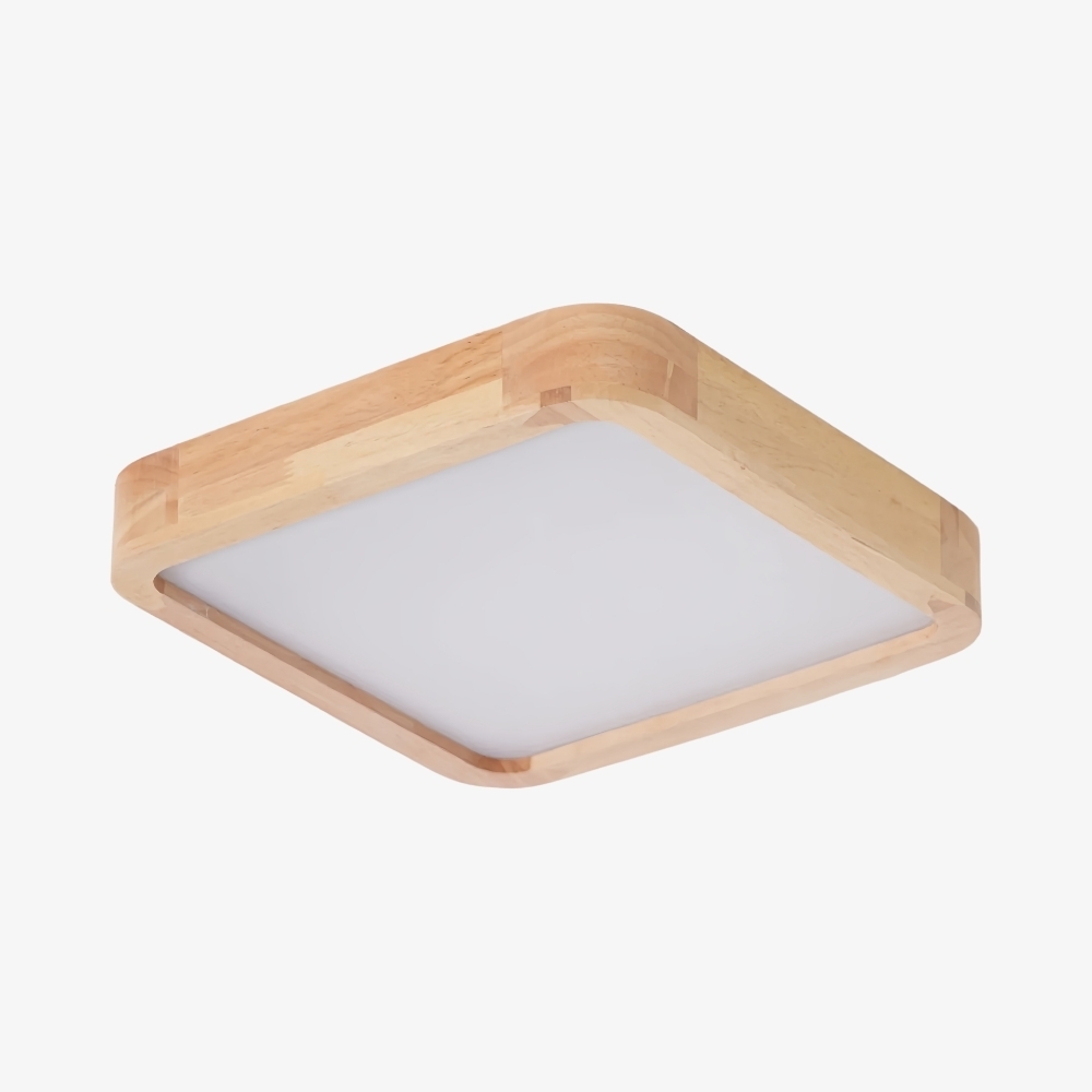 LignoForma Geometric Shape Ceiling Light - Contemporary Wood LED Ceiling for Bedroom and Lounge T1107