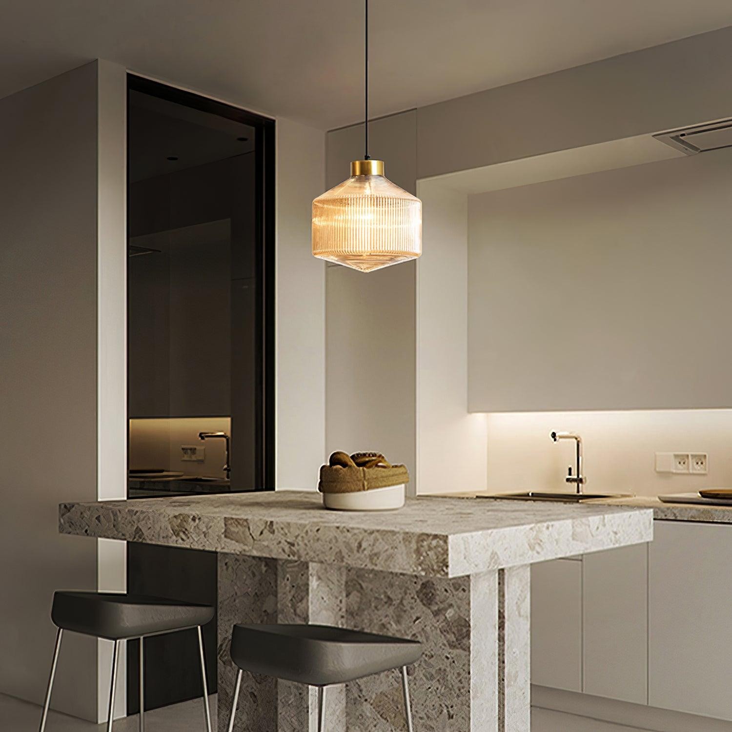 Striped Spinning Top Pendant Light M505