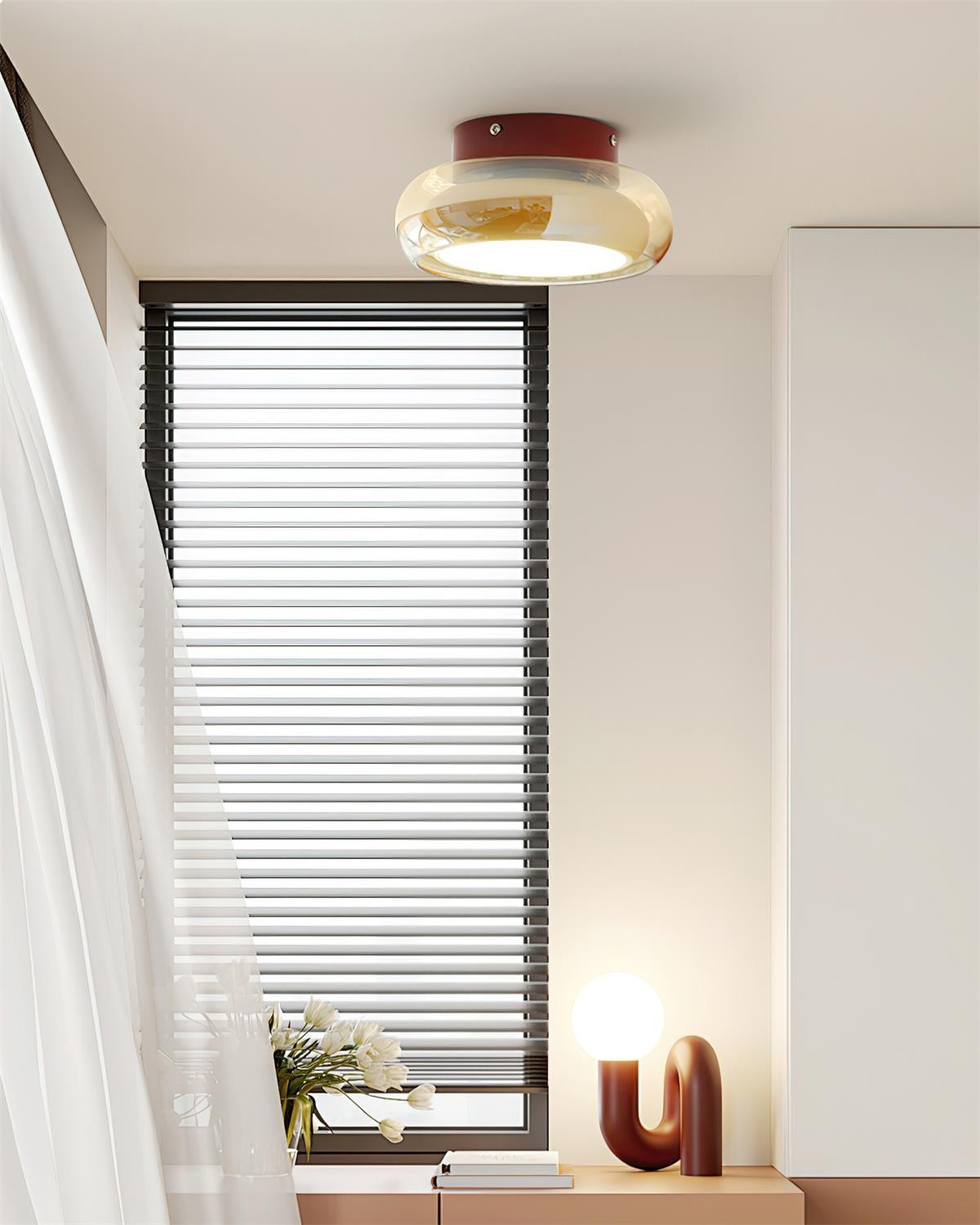 Atmospheric Simple Double Disc Ceiling Light M105