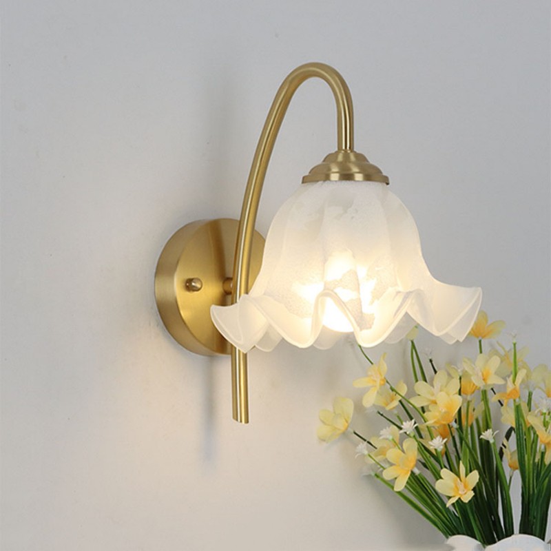 Pastoral Flowers Cream Wind Wall Lamp