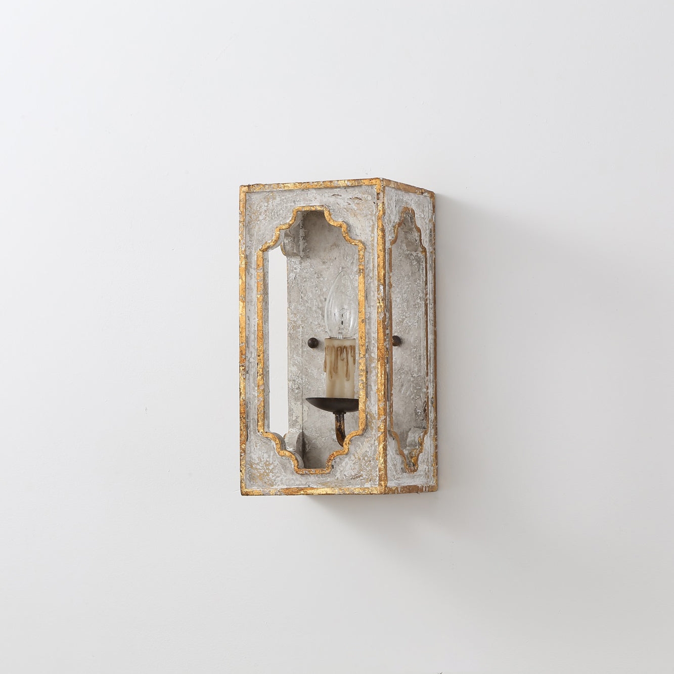 Boho Rustic Cube Sconce T1854