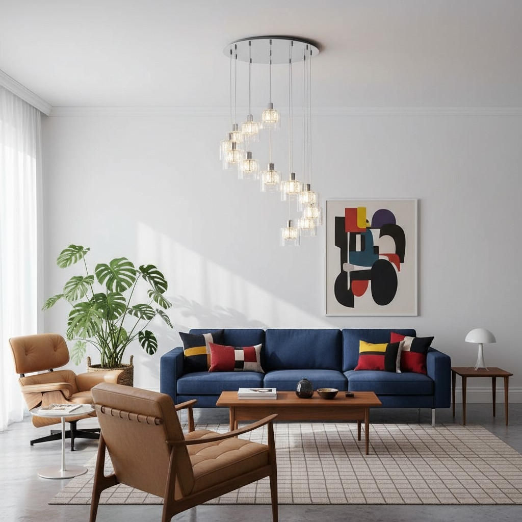 Glomara Sculpted Metal Pendant Lamp - Transitional Sconce Ambient Lighting for Bedrooms and Entryways T989