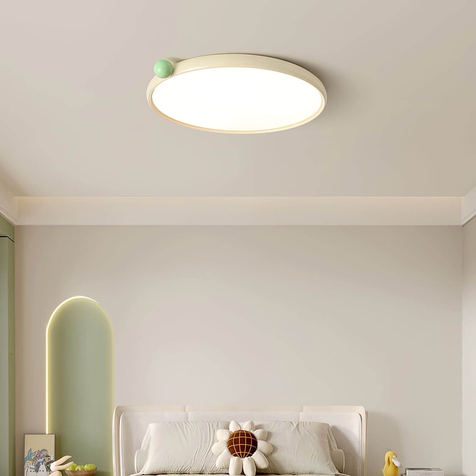 Minimalist Disc Cream Style Ultra-thin Ceiling Lamp M440