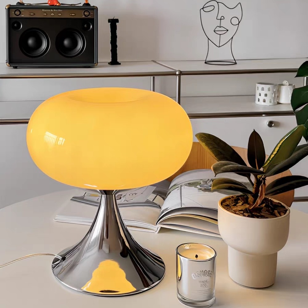 Lollora Bauhaus Apple Glass Table Lamp — Modern Desk & Bedside S171
