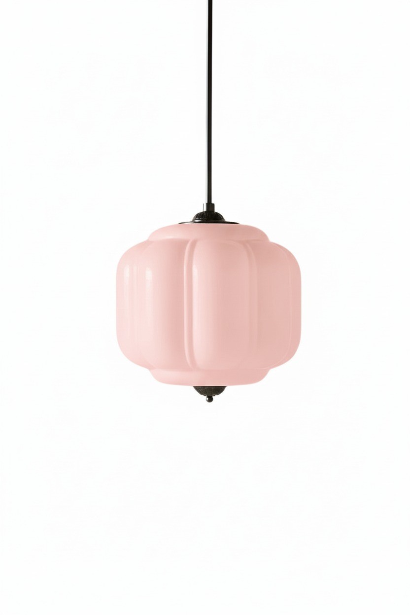 Eloise Vintage Milk Glass Pendant Light - Chic Retro Lighting for Dining Rooms S215