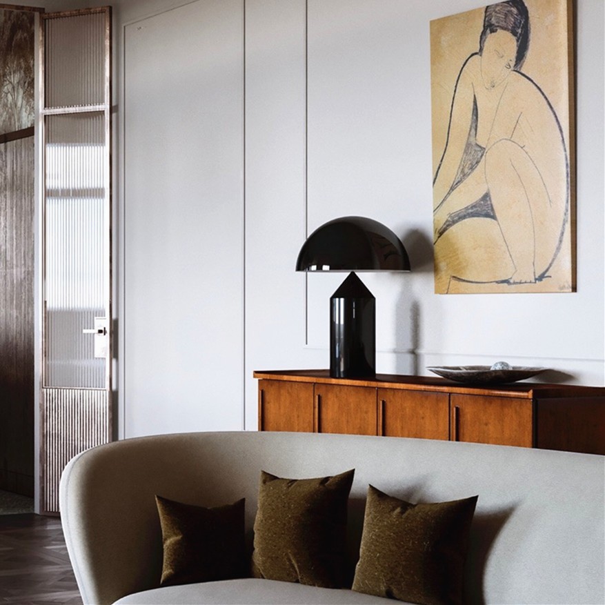 HaloVell Table Lamp Sculptural Dome - Modern Bedroom Lighting