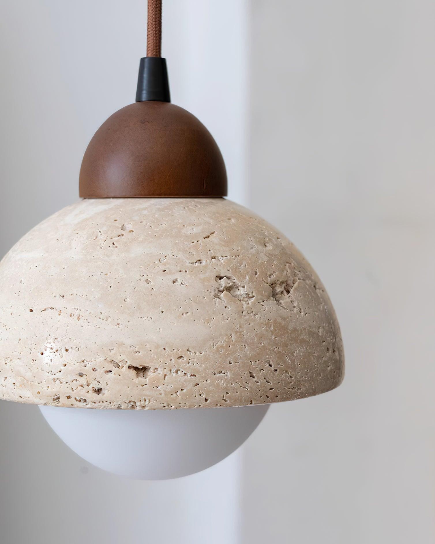 Yellow Travertine Wabi-Sabi Style Pendant Lamp M97