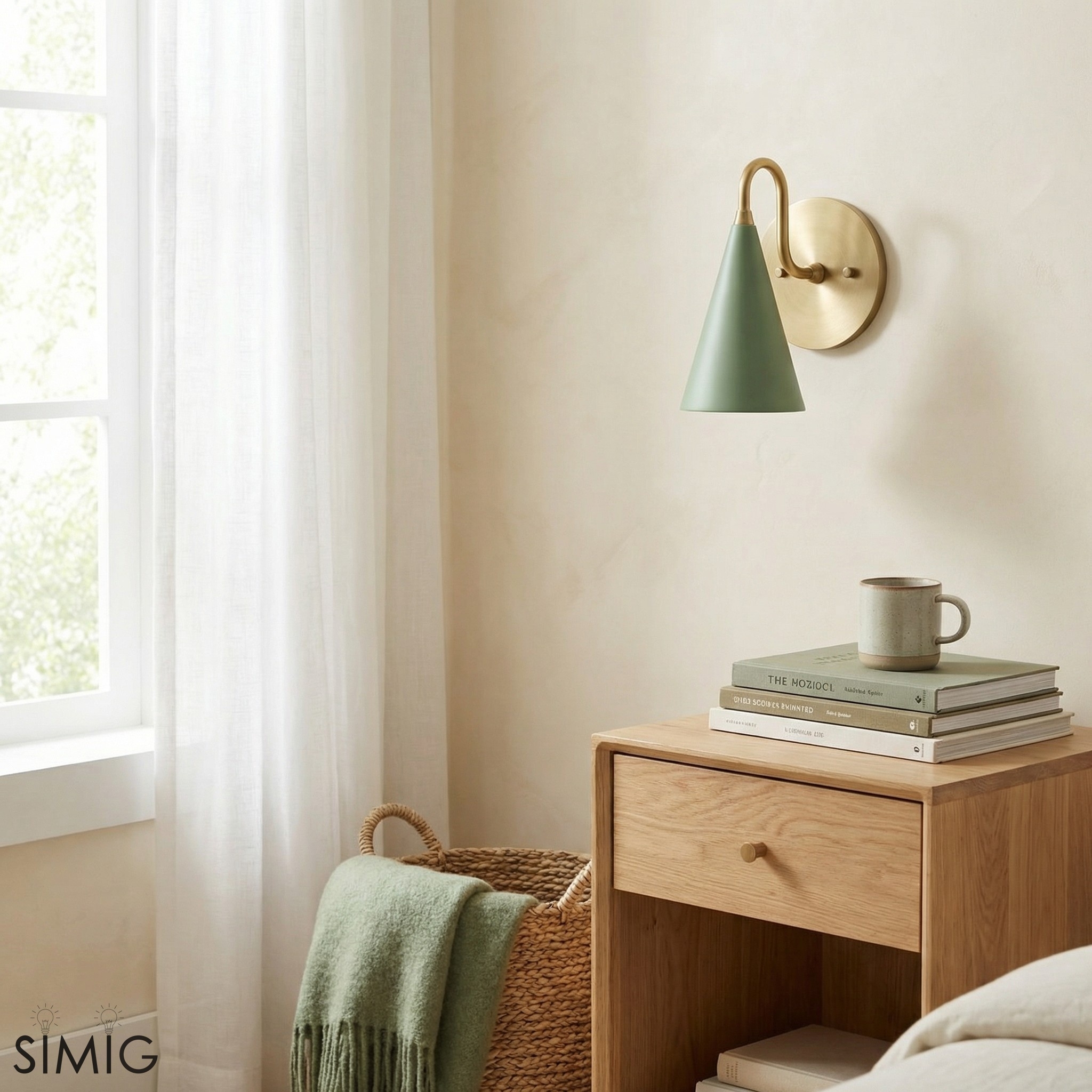 Curva Elegant Taper Shade Wall Sconce - Contemporary Accent for Living Room T780
