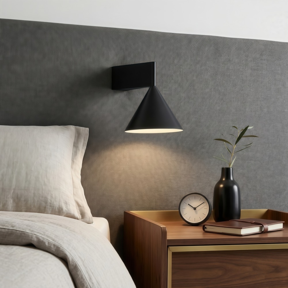 Metorq Sculptural Cone Wall Lamp - Minimal Wall Sconce for Entryway T1197