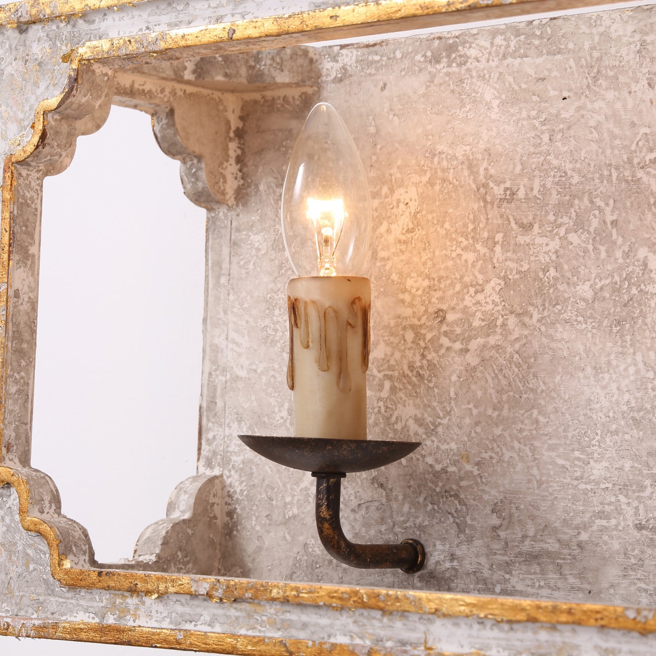 Boho Rustic Cube Sconce T1854