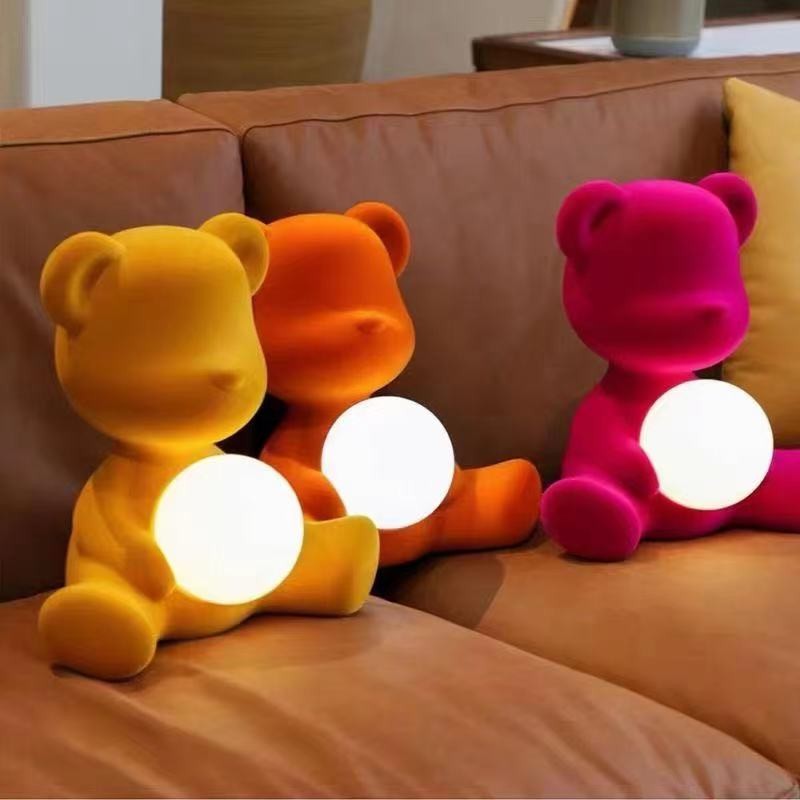 Teddy Girl Lamp Velvet Finish