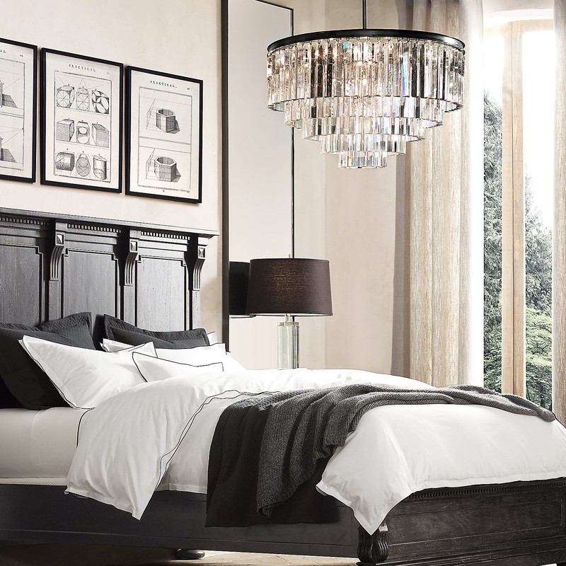 Vintage Crystal Prism Chandelier Light