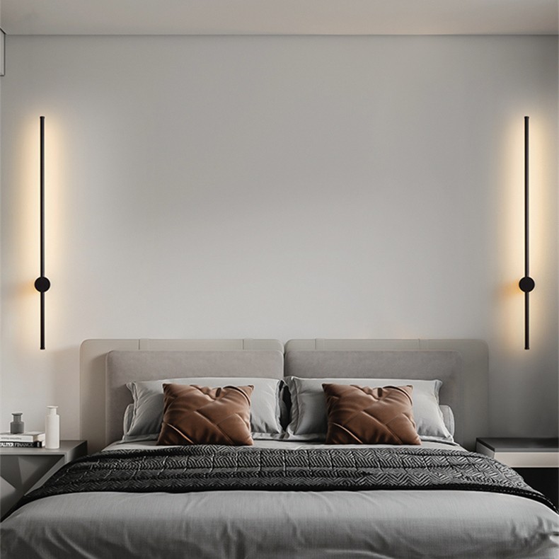 Industrial Modern Black Linear LED Wall Lights S114