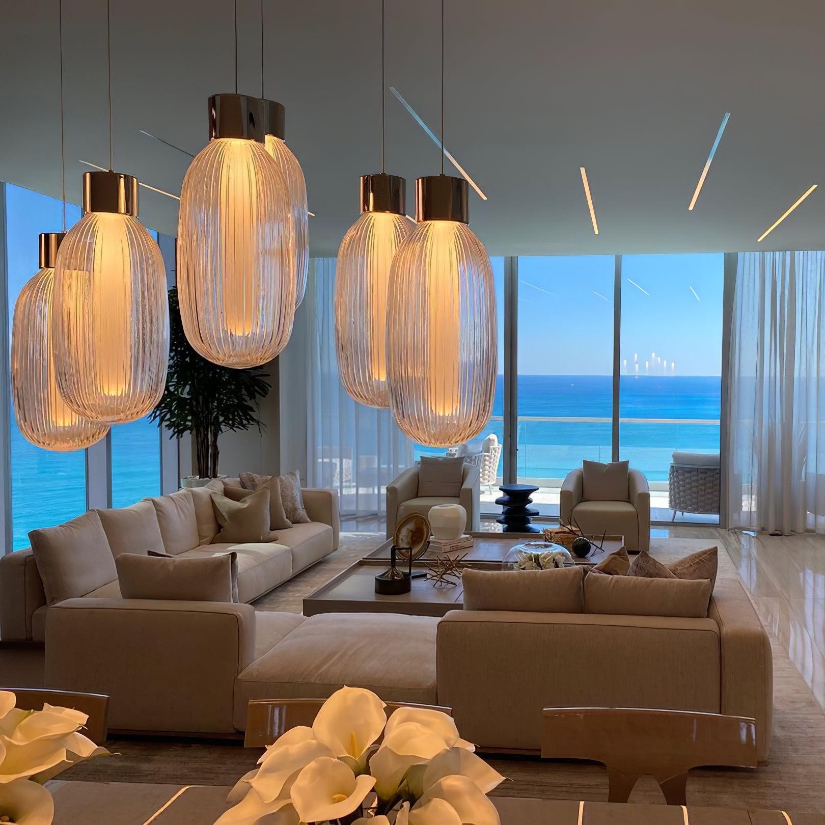 Nordic Striped Lantern Pendant Lamp M453