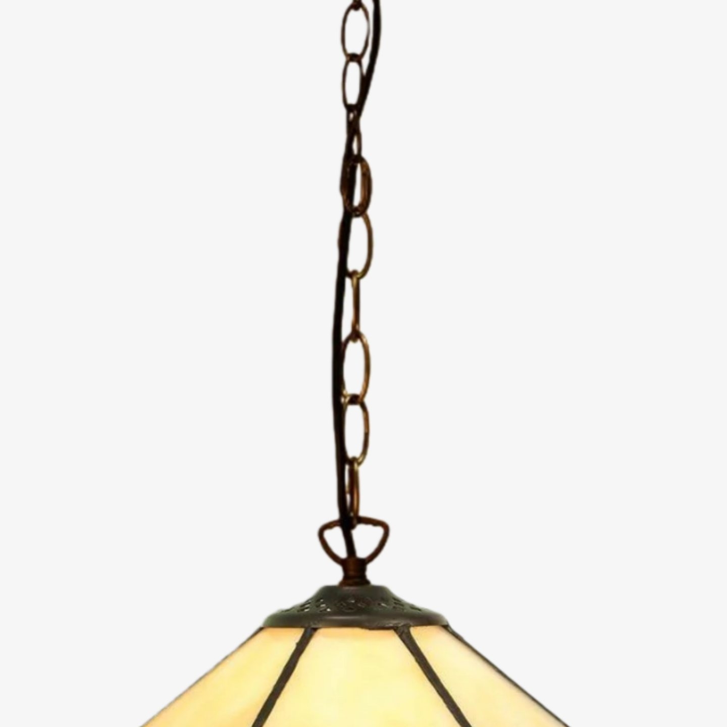 TF Nevada Vintage Stained Glass Pendant - Handcrafted Art Glass Lighting for Dining Areas T971