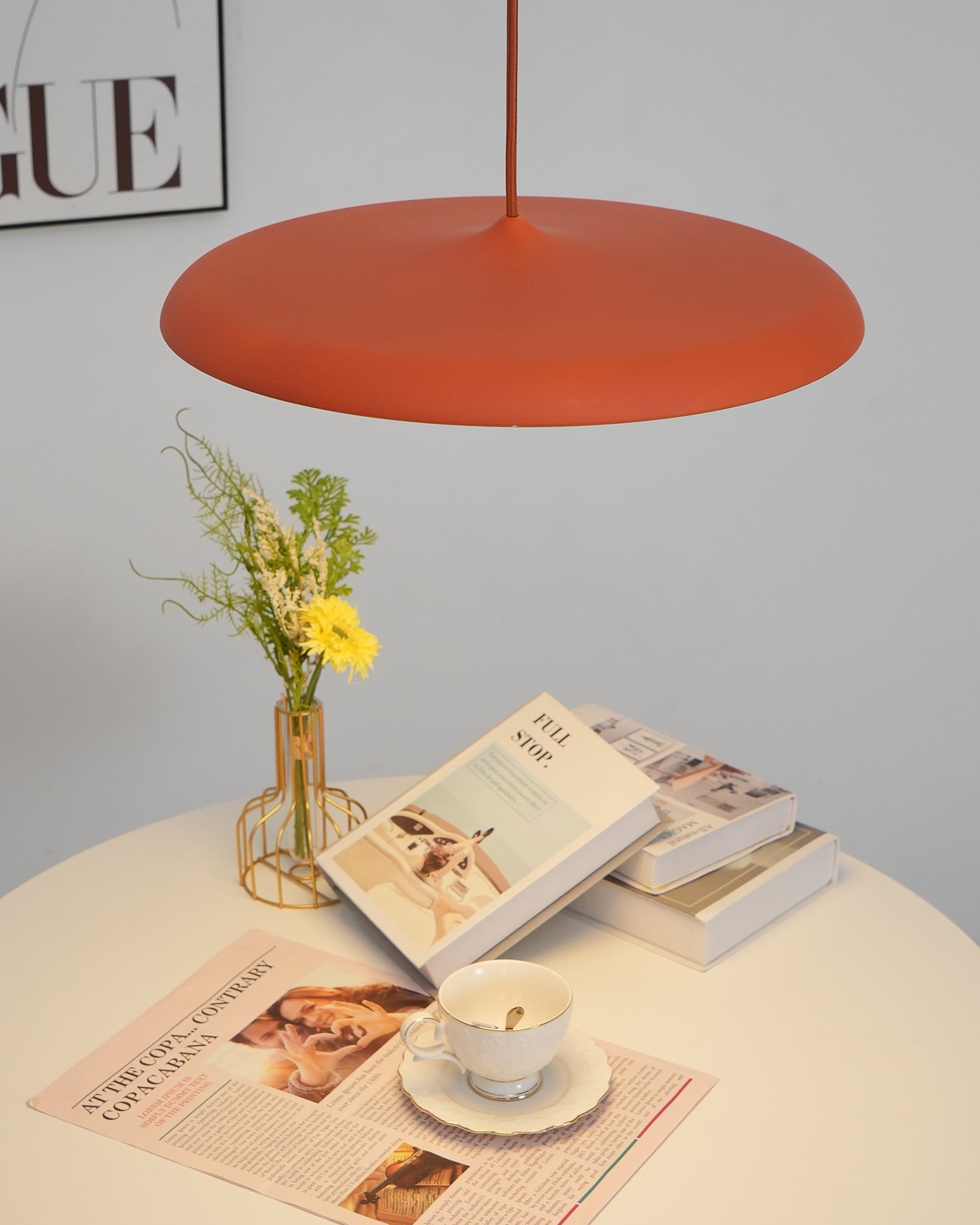 Modern Metal Saucer Pendant Light – Slim Design with LED Lighting M45