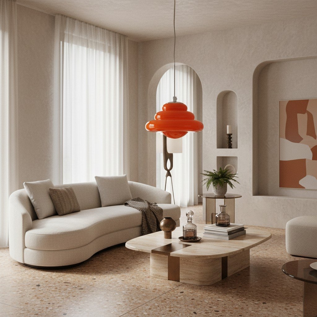 Bomiello Layered Glass Pendant - Modern Minimal Light for Living Room T586
