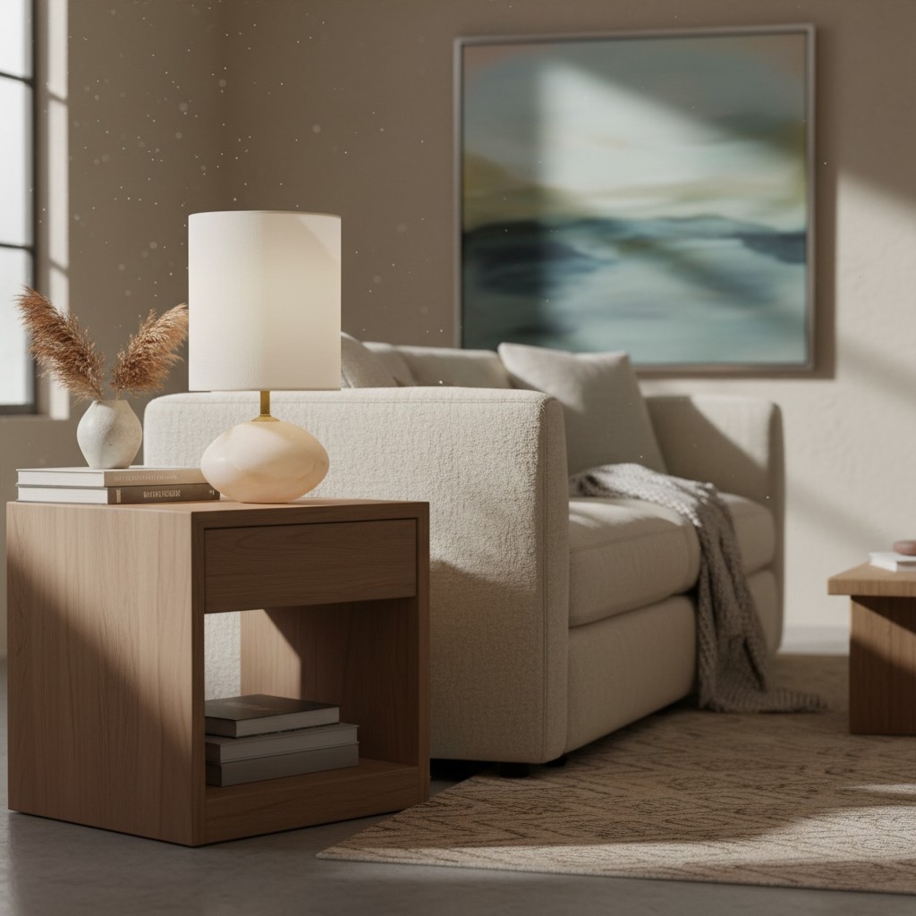 Albi Table Lamp Sleek Cylinder Base - Warm Glow for Modern Interiors and Small Spaces T724