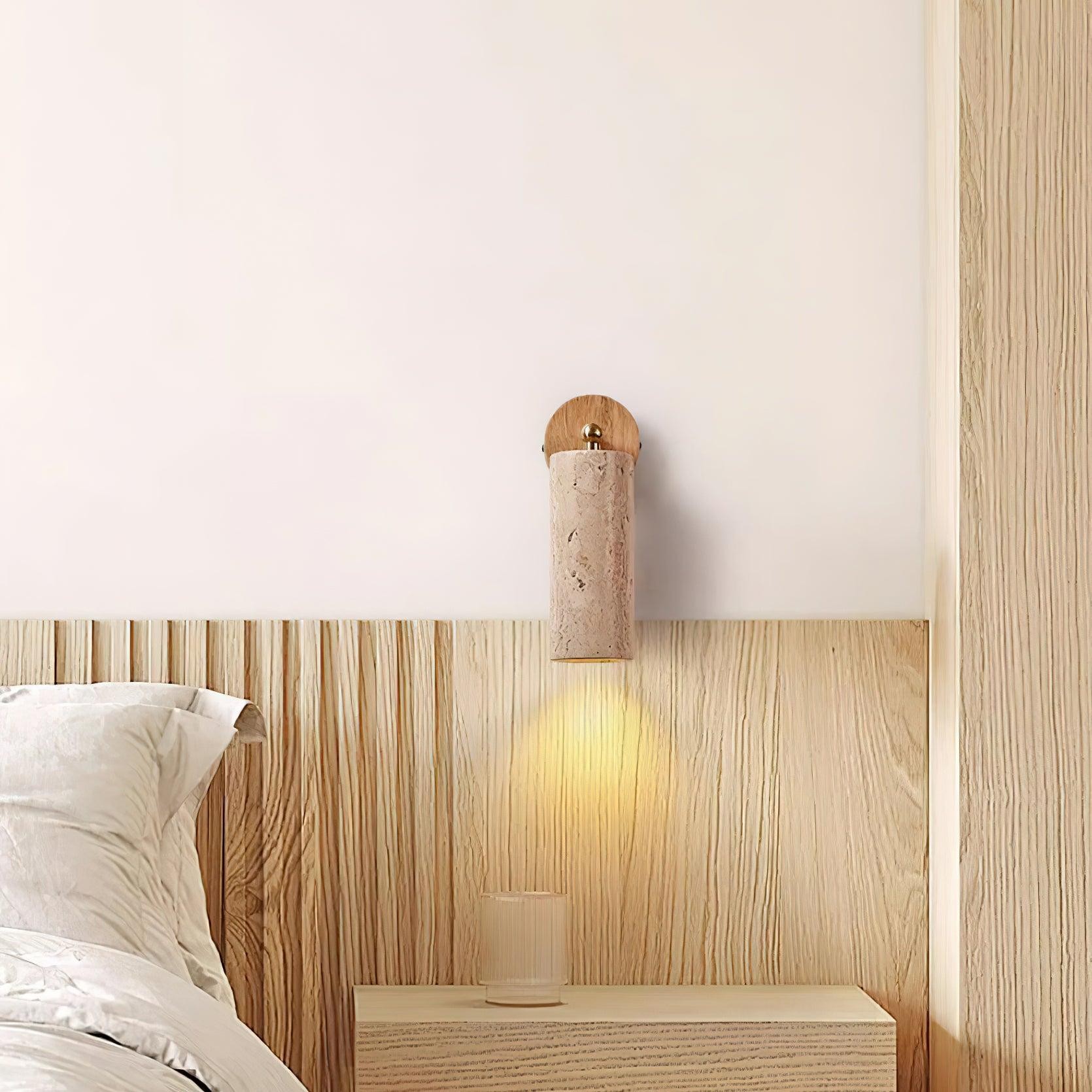 Travertine Walnut Spotlight Wall Lamp for Reading Work M40