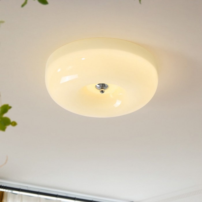 Bauhaus Cream Pudding Glass Ceiling Lamp S193