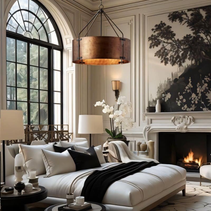 Vintage Brass Drum Pendant Lamp – Aged Metal & Warm Glow G94
