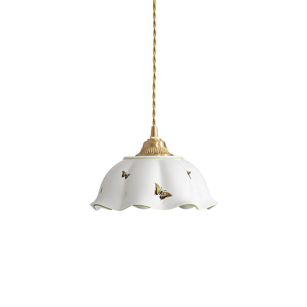 Retro Cream Style Ceramic Pendant Lamp G44