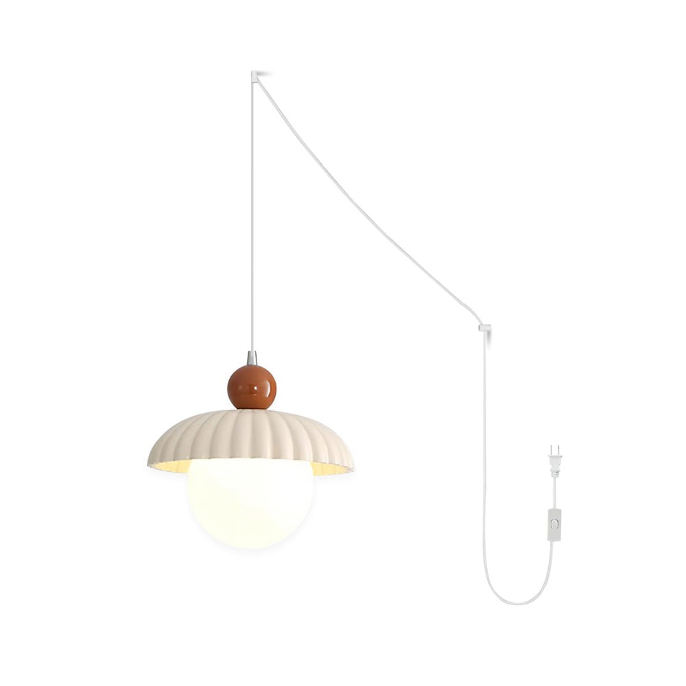 Creative Spherical Straw Hat Vertical Line Pendant Lamp M191